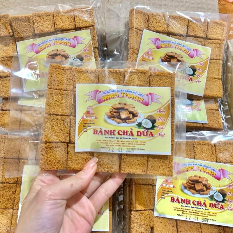 Bánh Chả Dừa - gói 20 miếng - đồ ăn vặt tuổi thơ, thơm ngon ít ngọt 4