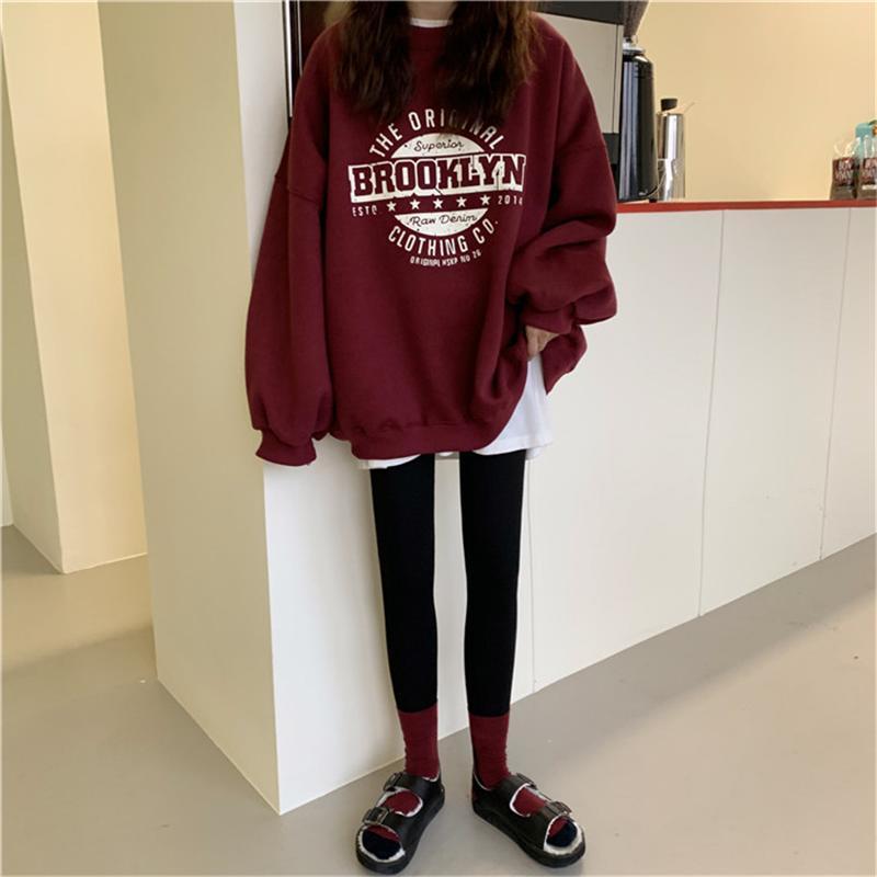 Product Introduction of Korean loose plus size round neck sweatshirt, men's and women's autumn and winter casual fashion jacket, hooded top 10