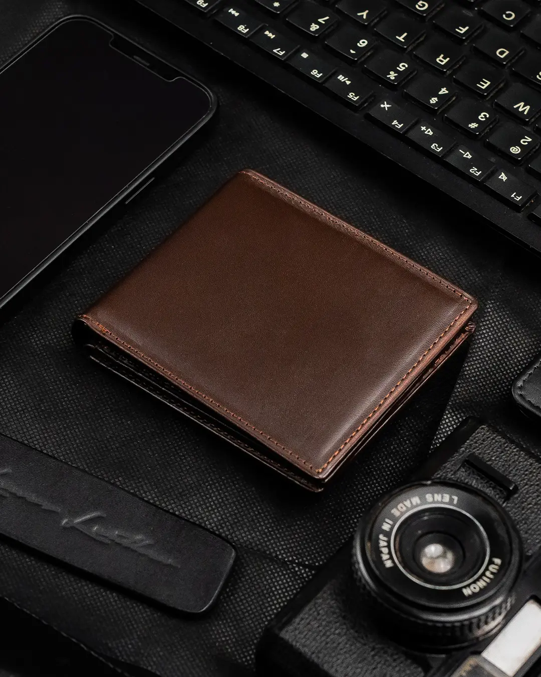 Kenes Leather Dompet Pria Kulit Asli FELIX Pullup - Free Gravir Nama