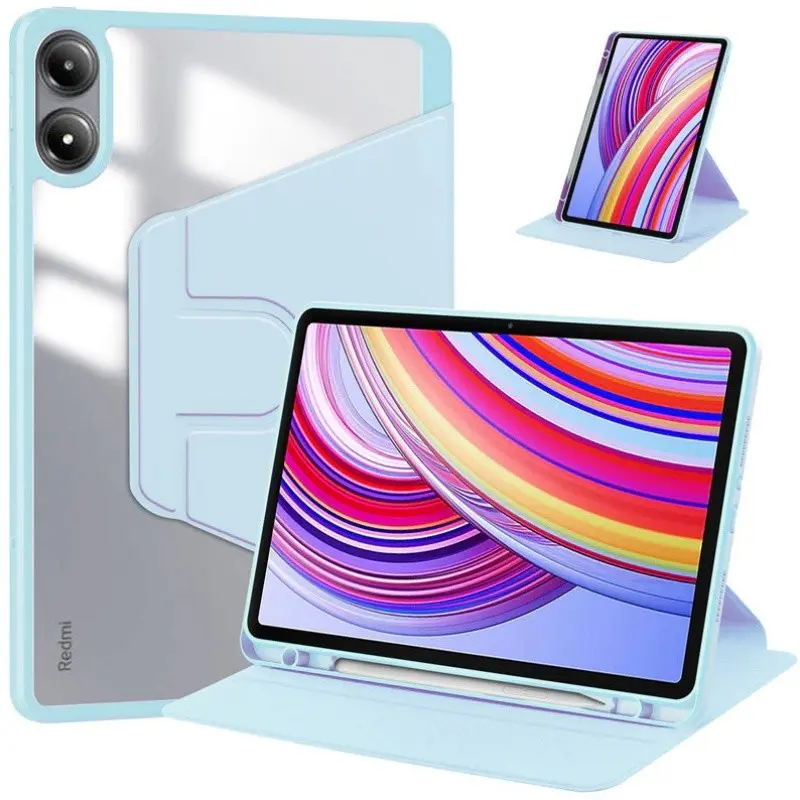 Ốp Chân Đế Xoay 360 Độ, Dành Cho Redmi Pad Pro 12.1 Inch, Ốp Máy Tính Bảng Acrylic, Tương Thích Với Xiaomi Poco Pad 5G 12.1, Có Khe Cắm Bút 6