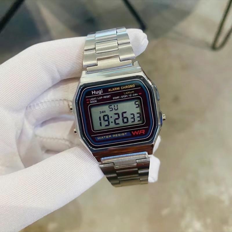 Đồng Hồ Hugi H168 Unisex Điện Tử Chống Nước Báo Thức Đèn Đeo Tay Watch 2