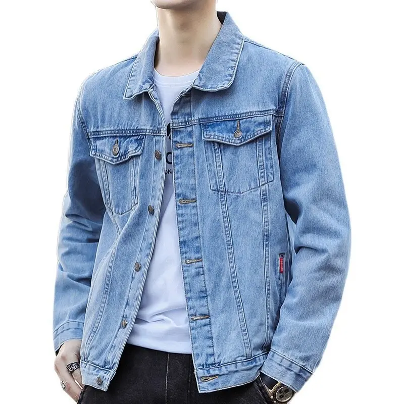 Men's denim jacket, plain denim fabric, model M8007