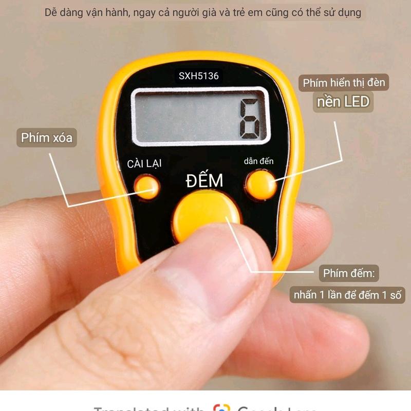 MÁY ĐẾM SỐ NIỆM PHẬT ĐEO NGÓN TAY CÓ ĐÈN LED CÓ NÚT RESET - MÁY TÚC SỐ - MÁY ĐẾM SỐ LẦN sh156 Đeo Tay