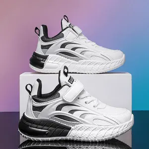 sepatu sekolah Anak Laki Laki Boy Sneakers Sepatu Olahraga Anak Laki Laki Ringan Breathable 5-15 Tahun Cowok Fashion