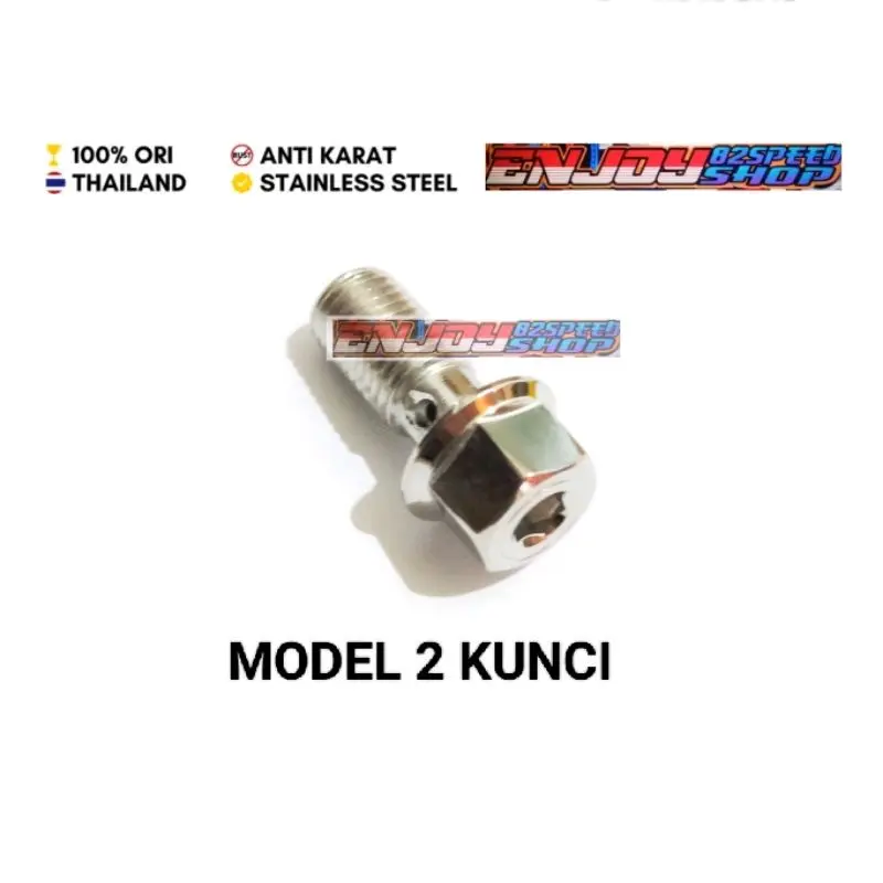 Baut probolt Kaliper banjo / selang ke master rem Model 2 Kunci 1