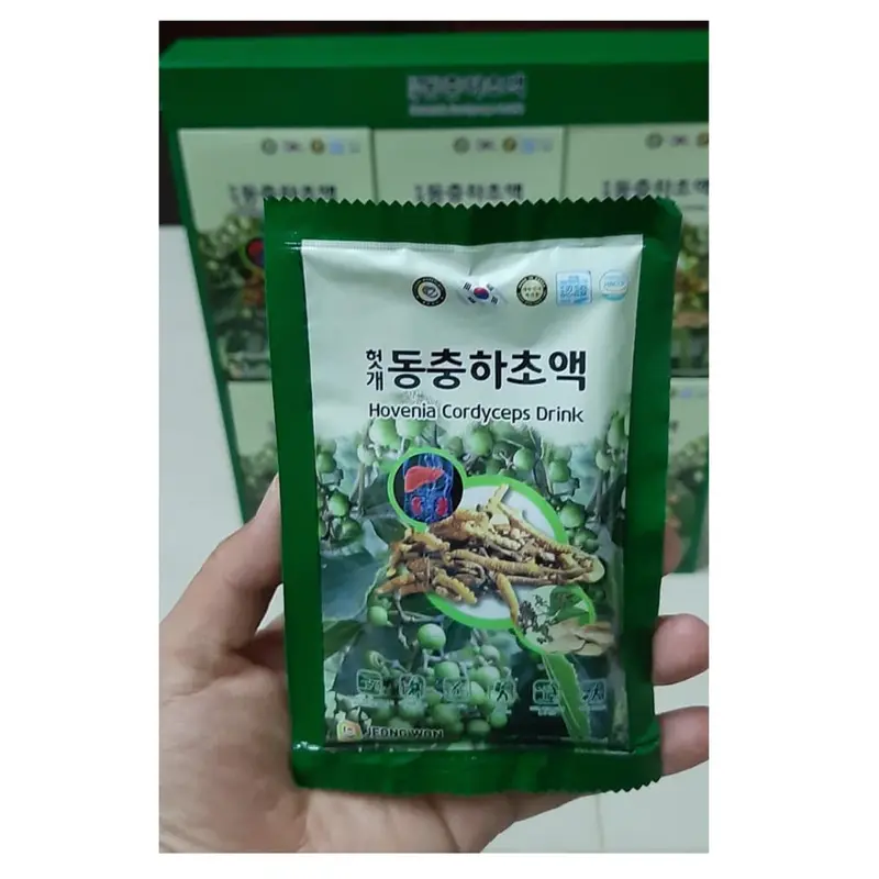Nước Bổ Gan Đông Trùng Hạ Thảo Jeong Won Hàn Quốc, Hộp 30 Gói * 70ml, Giúp Thải Độc, Mát Gan 8
