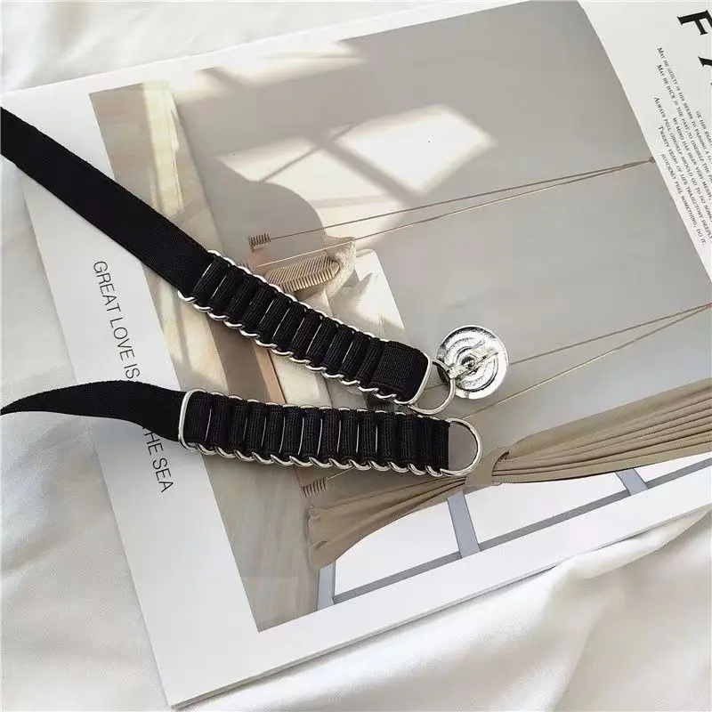 BGS-130 Belt Ikat Pinggang Wanita Sabuk Gesper Mutiara Fashion Casual Dewasa Obi Karet Mewah Kekinian Elegan 6