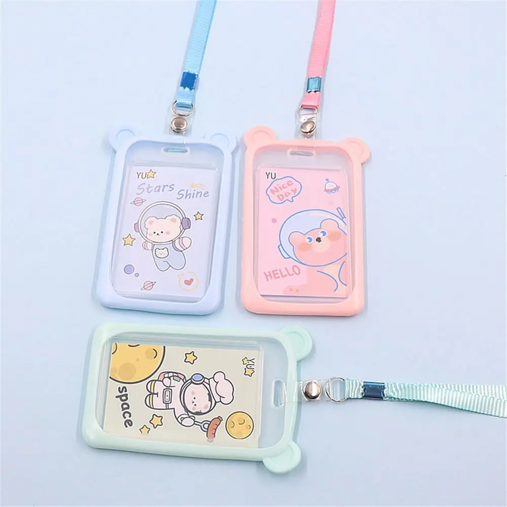 mecome 1PC Students Gift Bank Lanyard Bus Card Case ID Card Sleeve Credit Cover Case Card Holder