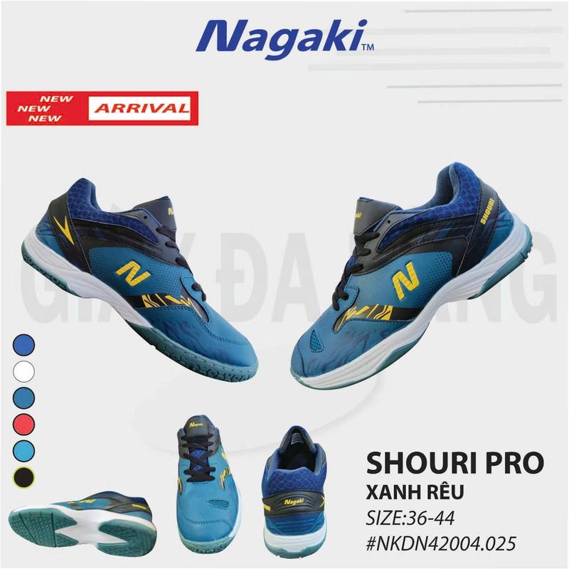   Tặng bó gối  Giày cầu lông pickleball  Nagaki shouri pro dành cho sân thảm - êm chân  có đệm Eva giảm chấn 