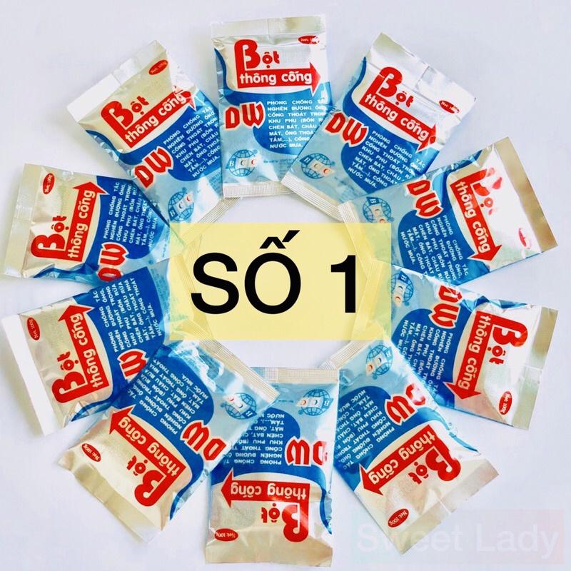 10 Gói (Tặng 1) Bột Thông Tắc Cống Bồn Cầu CỰC MẠNH, Bồn Rửa Bát, Bồn Rửa Mặt, Đường Ống SIÊU TỐC Chính Hãng Công Ty DW