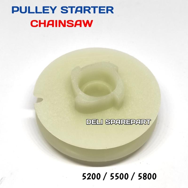 Product Introduction of DRUM WHEEL PULLY PULI POLI STARTER TARIKAN ENGKOL MESIN CHAIN SAW SENSO SINSO MINI 5200 5500 1PER 4 KAKI Sparepart 7