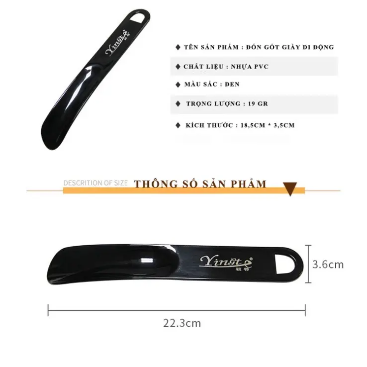 Cây Đón gót giày bằng nhựa 18,5cm  chuyên dụng ngắn dễ dàng mang theo khi di chuyển giá rẻ
