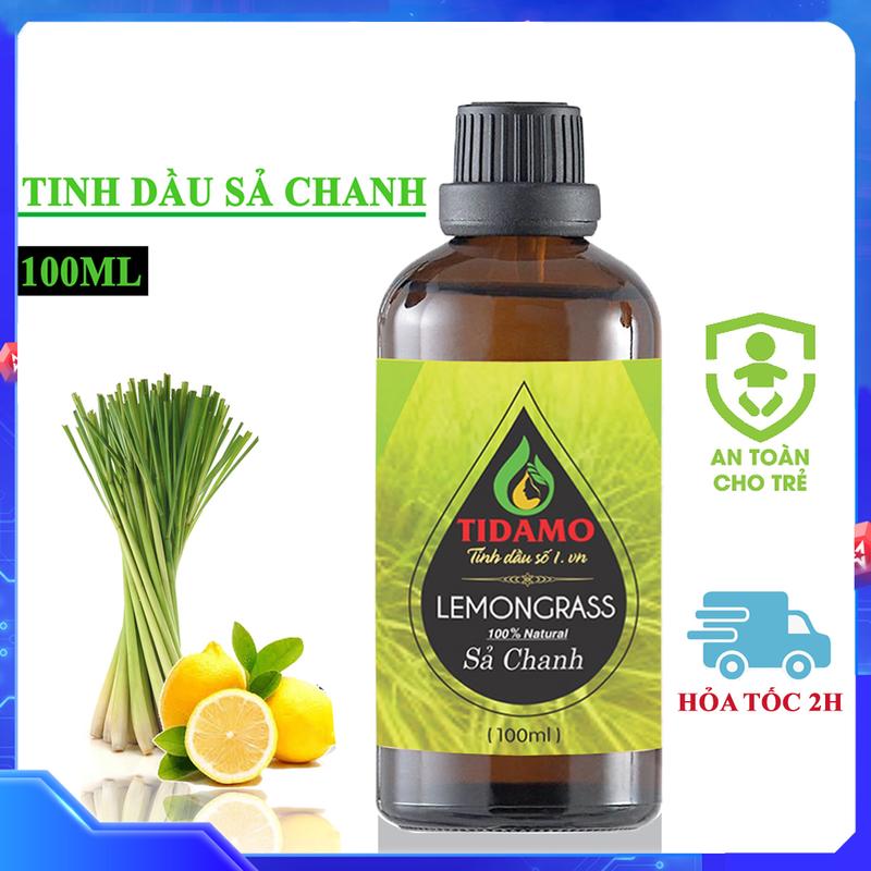 Tinh Dầu Sả Chanh Nguyên Chất TIDAMO 100ml | Chính Hãng Có Kiểm Nghiệm | Tinh Dầu Xông Phòng Cao Cấp An Toàn Cho Trẻ Khử Mùi Kháng Khuẩn Đuổi Muỗi và Giải Cảm