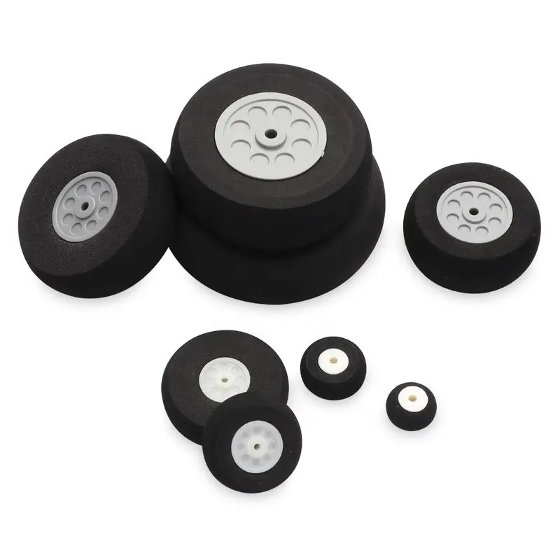 Bánh xe đuôi phụ kiện, màu đen, Thích hợp cho máy bay RC, có kích thước 1 "-3" inch, Phụ tùng đồ chơi máy bay thay thế, Trung tâm bánh xe 0