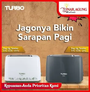 Pemanggang Roti Multifungsi Turbo EHL 5228 dengan 2 Slice Short Toaster dan 7 tingkat kecoklatan - Putih