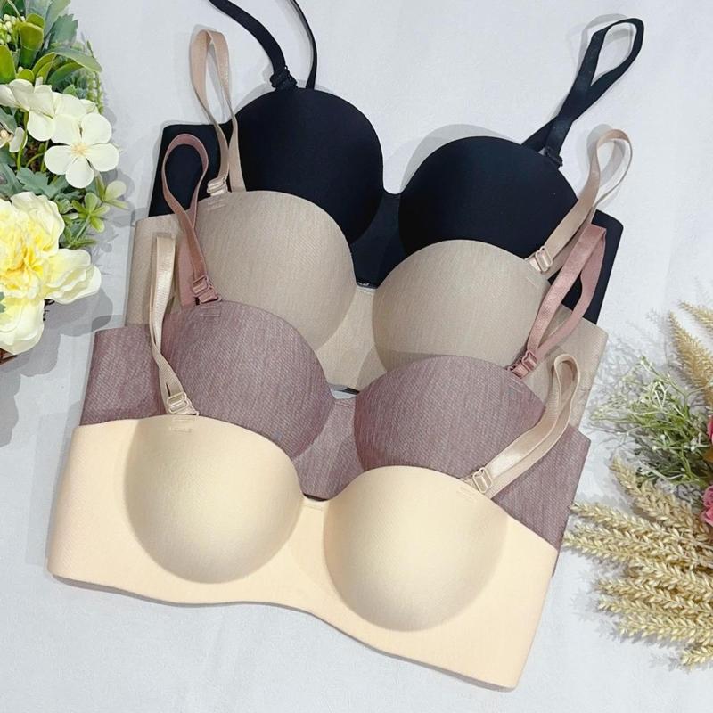 ATC09 - Combo 3 em áo su đúc hoạ tiết thổ Cẩm cực xᶖnhh form cup A - Uyên Vũ shop Trơn Liền mạch Nữ Kem Nữ Kem Women Bra Voi áo lót áo ngực áo ngực nữ