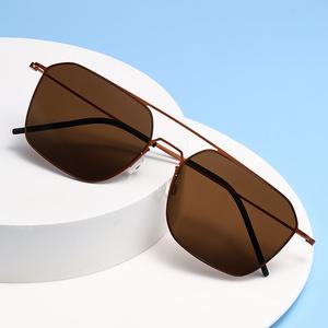 แว่นกันแดดไททาเนียมบริสุทธิ์, แว่นกันแดด HD, Unisex, กรอบใหญ่, ป้องกันรังสียูวี, แว่นตากันแดด, แว่นตากีฬานักบิน