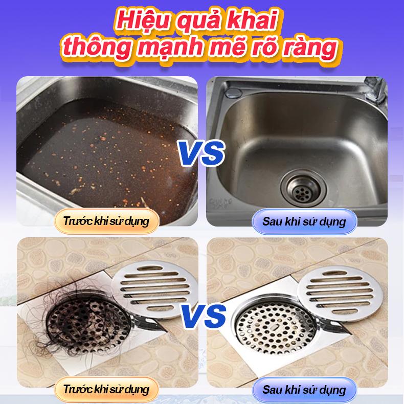 Gel Vệ Sinh Đa Năng 2in1 Chanteclair – Thông Cống & Tẩy Rửa Bồn Cầu – Tan Mỡ, Tóc, Khử Mùi, Không Cần Chà, Sạch Bồn Cầu & Đường Ống Siêu Nhanh – An Toàn, Siêu Mạnh 3