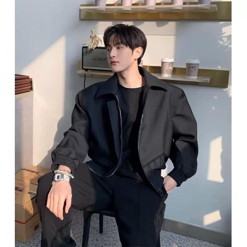  Áo Khoác Vải Miro - Form Crop Có Độn Vai - Phong Cách Hàn Quốc 