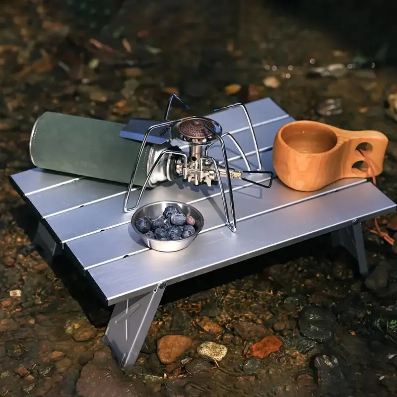 Portable Mini Folding Table, Lightweight Aluminum Alloy Table, Outdoor Folding Table for Travel, Picnic, Barbecue, Camping Furniture 2
