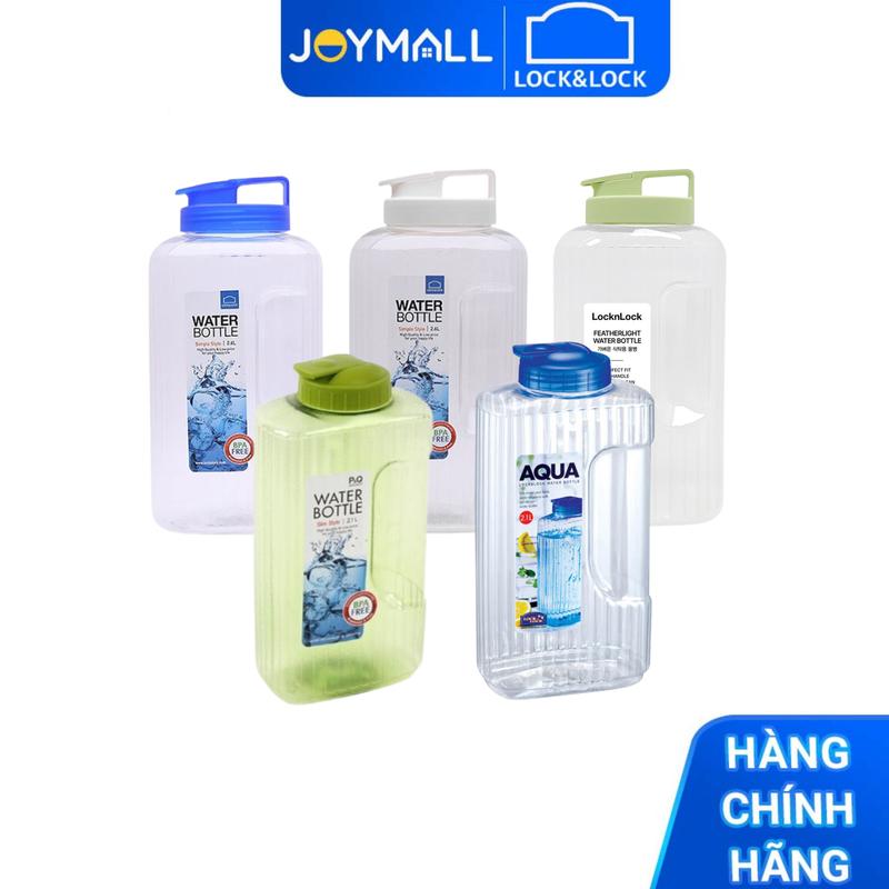 Bình Nước Nhựa LocknLock P-00052 2,1L, HAP739B 2.6L, HAP736 2,.L Hàng Chính Hãng, Cấu Tạo Chắc Chắn Chống Tràn, Nắp Mở Dễ Dàng - JoyMall binhdung nuoc bình nước