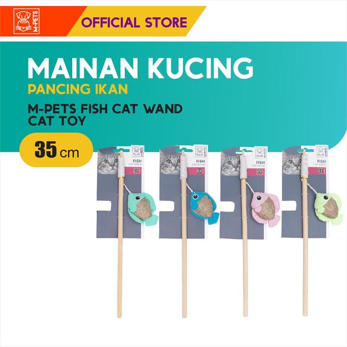 Gambar M-Pets Fish Cat Wand Cat Toy / Mainan Pancing Kucing / Bentuk Ikan dari M-Pets Volk Pets Indonesia Kota Tangerang Tokopedia
