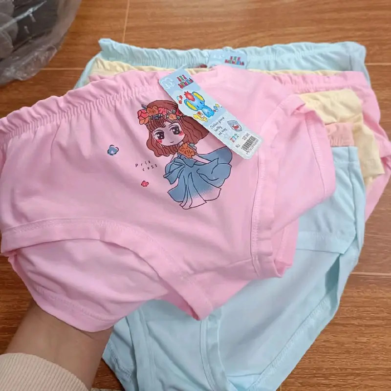 Set 5-10 quần trẻ em (chéo+đùi) chất liệu cotton mềm mại, co giãn. Quần lót bé gái. 2