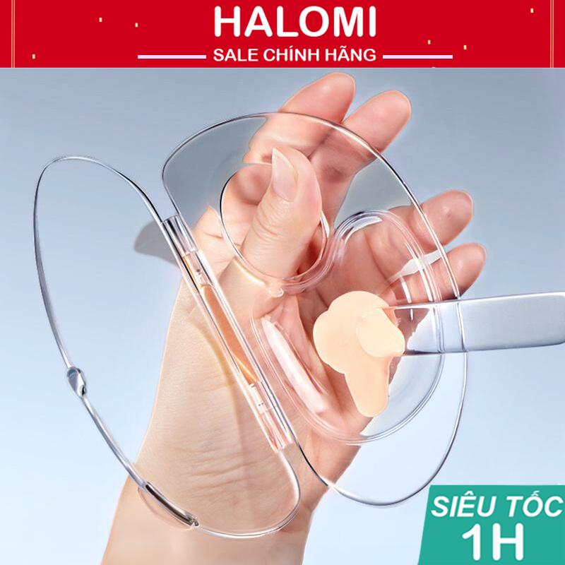Khay trộn kem nền Mica Halomi trong suốt có nắp đậy tặng kèm thanh trộn và túi Mỹ Phẩm Trang Điểm Cosmetic