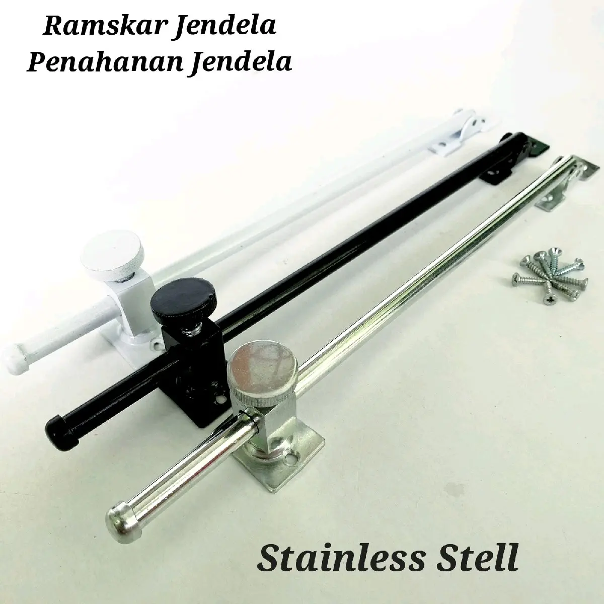 Penahan Jendela 25cm terkini / Penyangga jendela powder coating anti gores