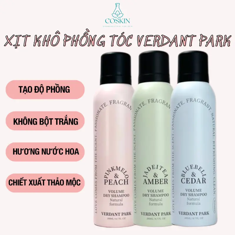 [TẶNG QUÀ] VERDANT PARK Xịt khô phồng tóc, dầu gội khô hoa quả thiên nhiên | COSKIN Nữ Women 6