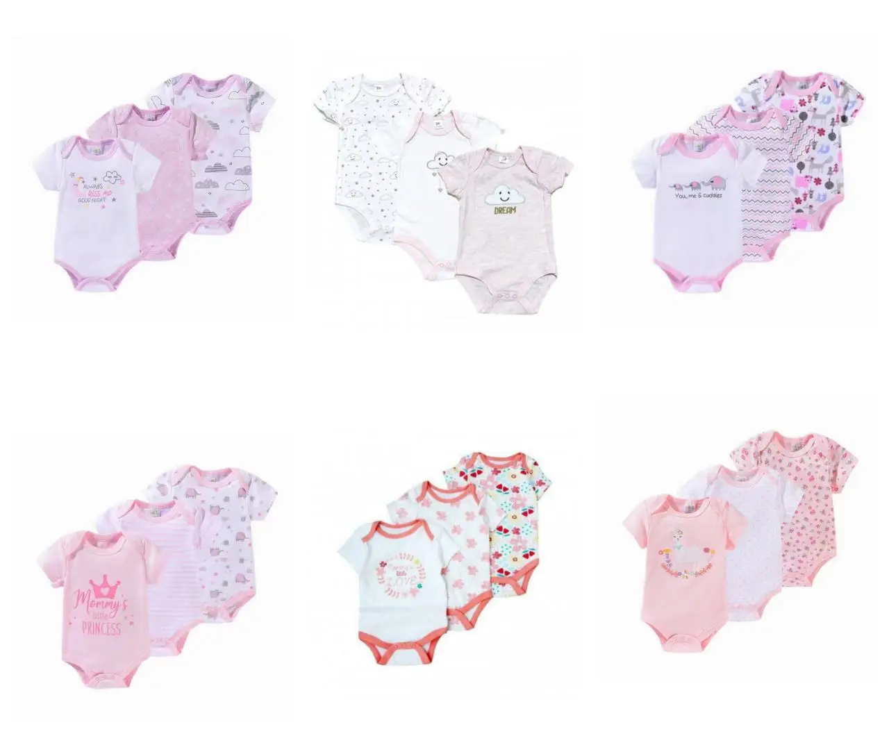 PROMO 5.5 | Jumper Bayi Perempuan Isi 3 Carterlove / Jumpsuit Baby Girl 3IN1 3-12 Bulan Cotton Newborn