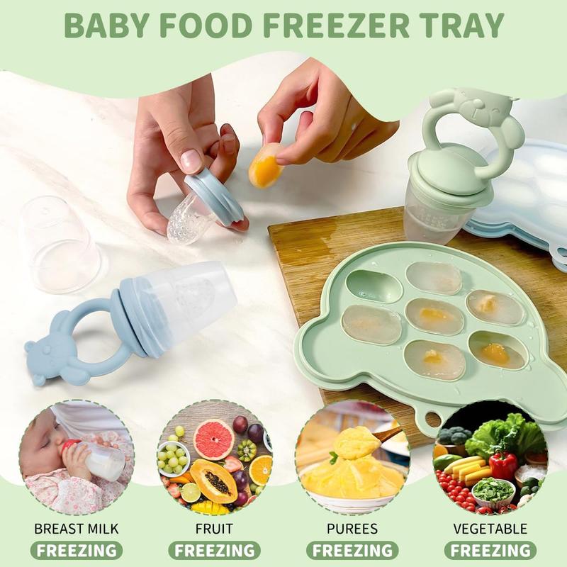 Product Introduction of Cartoon Bear Design Baby Food Pacifier with Ice Cube Tray, 2 Counts/set Baby Fruit and Vegetable Feeder & Ice Mold, Baby Fruit Feeder, Baby Teether Pacifier, Baby Essentials, Baby Stuff, Baby Essentials, Baby Items, 99p UK Tiktok Shop 8
