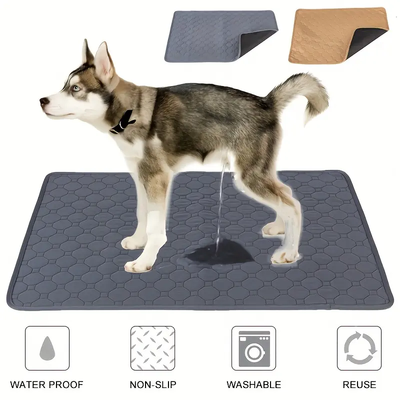 Washable and reusable pet urine pad - four layer waterproof dog training pad with absorbent core - perfect for training puppies, incontinence, and travel - a substitute for cat diapers and dog mattresses, Christmas gift