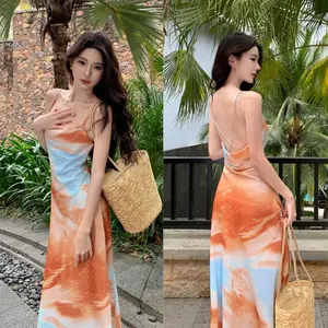 (5803) baju elegant party dress kembang bodycon midi lengan pendek wanita korean style pantai dress terbaru 2024 import