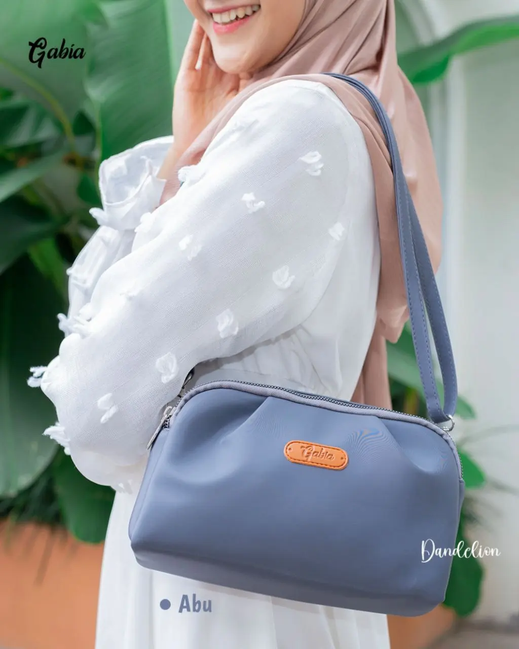 Dandelion by Gabia Tas Selempang Wanita Kulit PU Murah berkualitas Hitam Pink Cewek