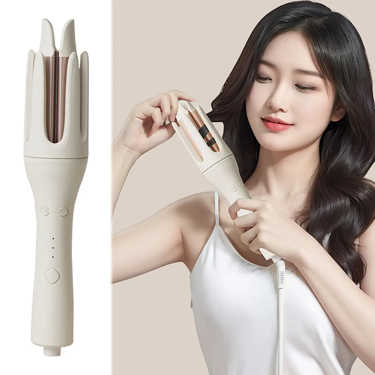 Automatic Hair Curler, Automatic Curling Iron, Hair Curler Automatic Rotating, 1 inch Curling Wands with Anti-Tangle and auto Shut-Off, Curling Iron Suitable for Long Hair, for Beginners