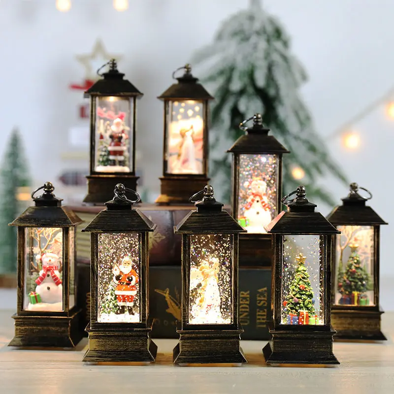 Christmas theme light Decorations Small Night Lamp Snowflake Small Wind Lights Christmas Ambience Light Creative Christmas Gifts Desktop Ornaments xmas  tree christmas  tree doorgift  kahwin bridesmaids  gift