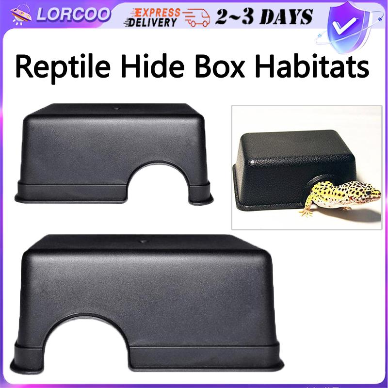 Temporary Snake Box Reptile Hidebox Hideout Box Plastic Cave for Snakes Lizards Leopard ...