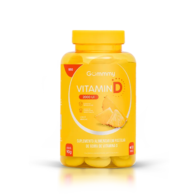 Gummy Original Vitamina D oferece uma dose diária de 2.000 UI