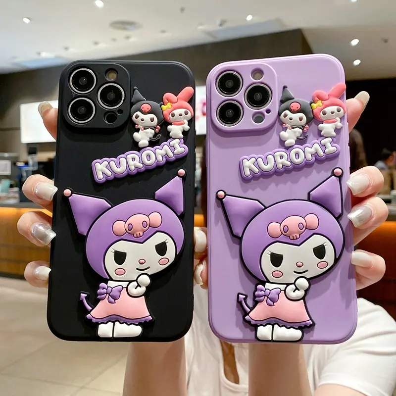 Ốp Điện Thoại Hoạt Hình Kuromi, Mềm Và Dễ Thương, Tương Thích Với iPhone 15, 14, 13, 12 Mini, 11 Pro Max, 6, 6S, 7, 8 Plus, X, XS Max, XR Phụ Kiện 0