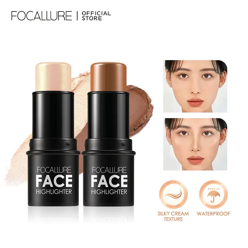 FOCALLURE Hot Sale 4 Colors Highlight&Contour Stick Face Highlighter Contour Makeup Beauty