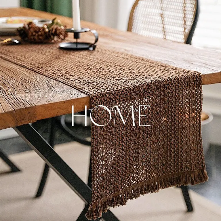 Woven Tassel Cotton and Linen Table Flag Tablecloth Tea Art Placemat Table Mat Party Photo Background Cloth