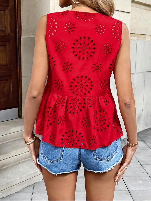 Women's Plain Tank Top, Casual V Neck Sleeveless Top for Summer, Ladies Clothes for Daily Wear 1
