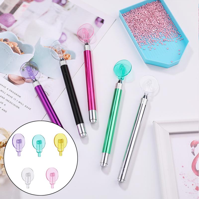 Product Introduction of Sewing Cross Stitch Embroidery Accessories Colorful Roller Wheel Tip 5D  Painting Point Drill Pen 7
