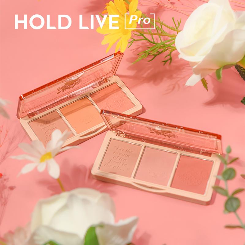 Phấn Má Hồng 3 Ô HOLDLIVE HL461 HOLD LIVE Chất Phấn Mịn Lì Dễ Tán Lên Màu