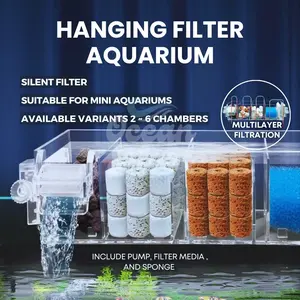 Hangon Filter Gantung Akrilik Aquarium External Hanging Hang on Mini Kecil Besar Aquascape Akuarium Air Ikan
