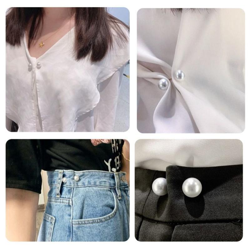 Product Introduction of Elegant Champagne Color Right Angle White Sweater Pin Bending Jewelry  Brooch Waist Tightening Brooch Anti-Exposure Brooch Shawl Buckle 10