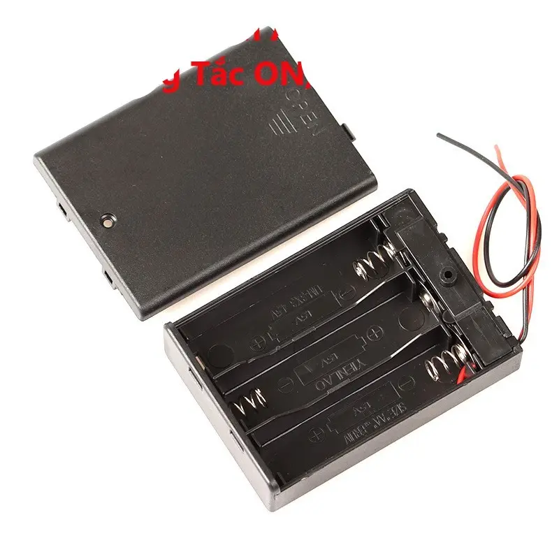 Hộp Đế 1/2/3/4 Pin AA Có Nắp và Công Tắc ON/OFF 5