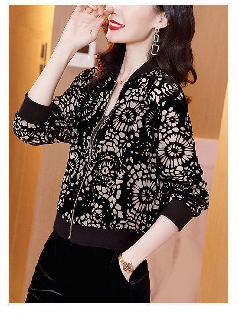 Product Introduction of Golden Velvet Short Jackets Autumn and Winter Fashion Women's Clothing 16