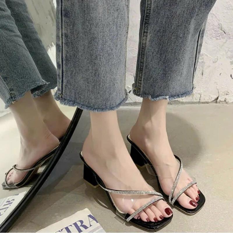 020. Gót 2 quai xoàn phối quai trong cao 5 phân thời trang nữ Shoes GiàY DéP 1